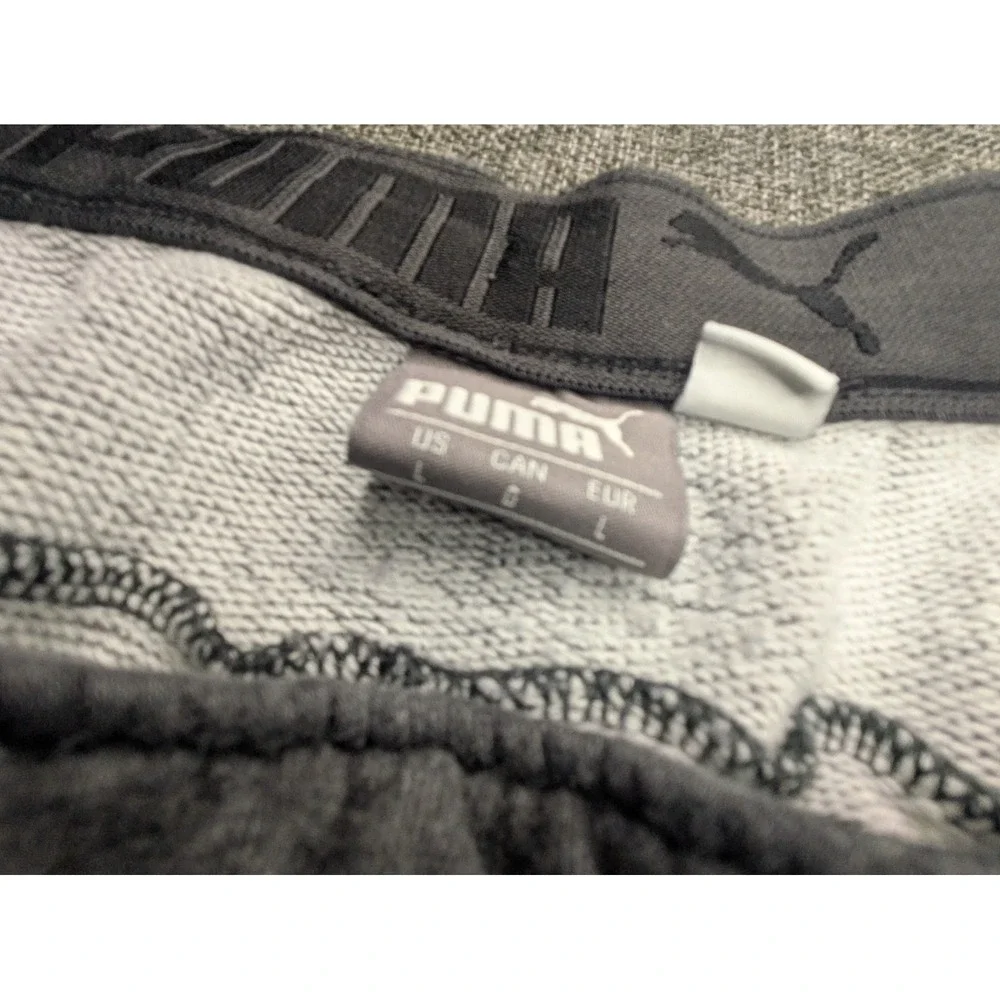 Puma Men's Sweatpants Large Gray Athletic Logo Y2K Outdoor Jogger Pants